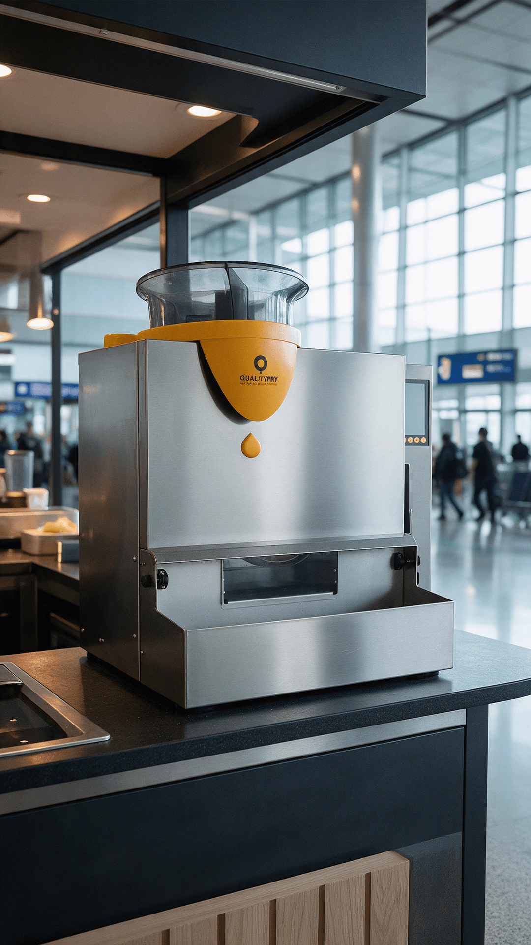 Fritadeira QualityFry instalada em quiosque de aeroporto